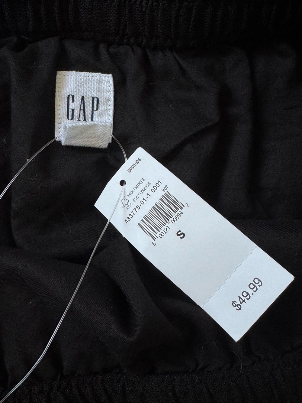 Gap Black Midi Linen Side-Slit Women's Skirt - Picture 3 of 3